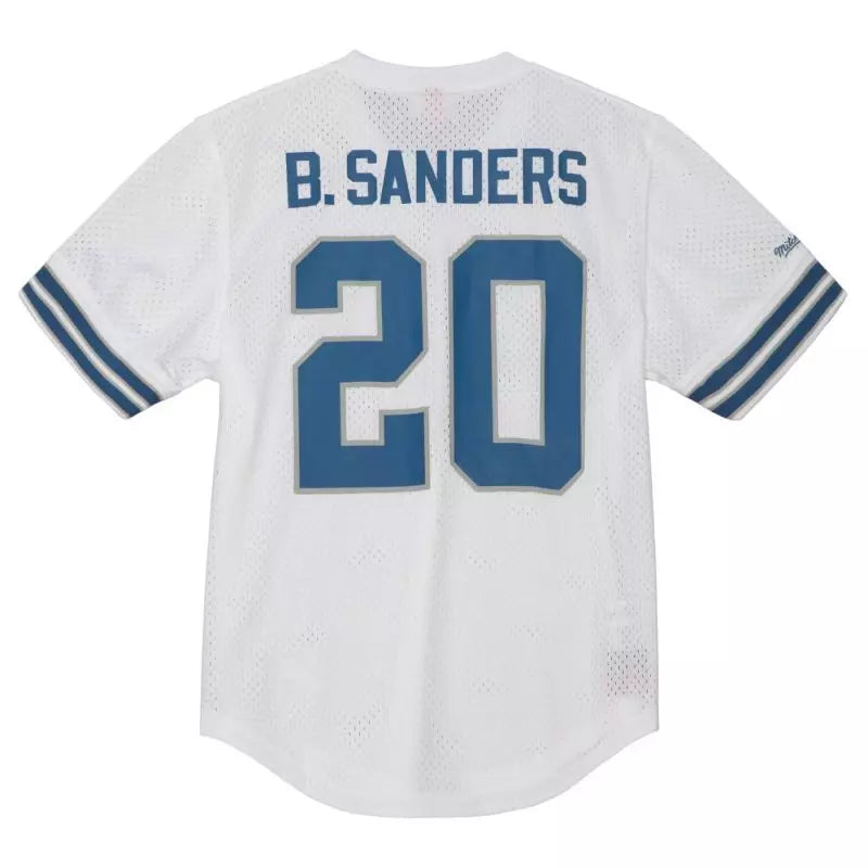 Maillot Vintage Barry Sanders Detroit Lions N&N Mesh Blanc