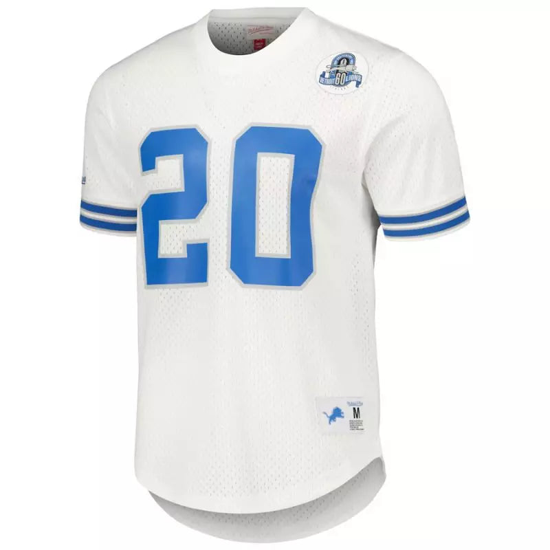 Maillot Vintage Barry Sanders Detroit Lions N&N Mesh Blanc