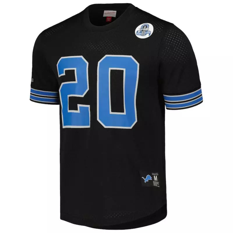 Maillot Vintage Barry Sanders Detroit Lions N&N Mesh Noir