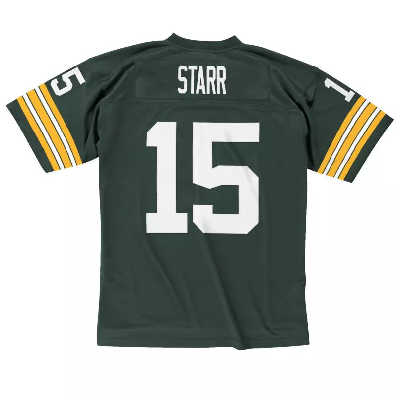 Maillot Vintage Bart Starr Greenbay Packers 1969 Legacy Retro Vert