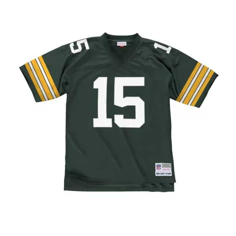 Maillot Vintage Bart Starr Greenbay Packers 1969 Legacy Retro Vert