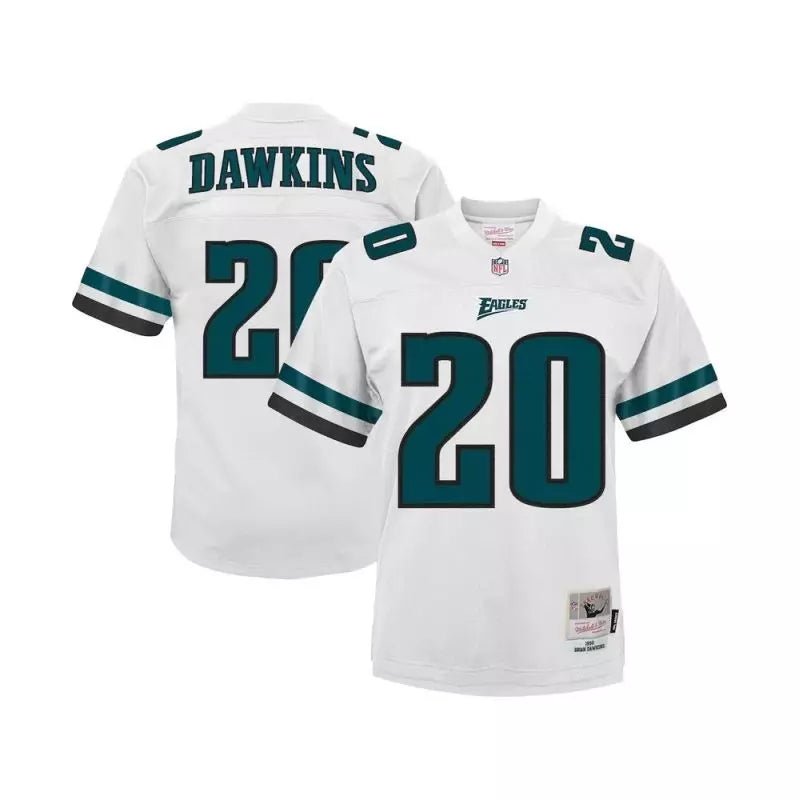 Maillot Vintage Brian Dawkins Philadelphia Eagles 1996  Legacy Retro Blanc