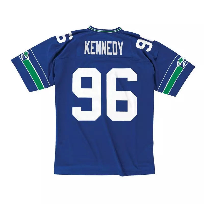 Maillot Vintage Cortez Kennedy Seattle Seahawks 1993 Legacy Retro Bleu