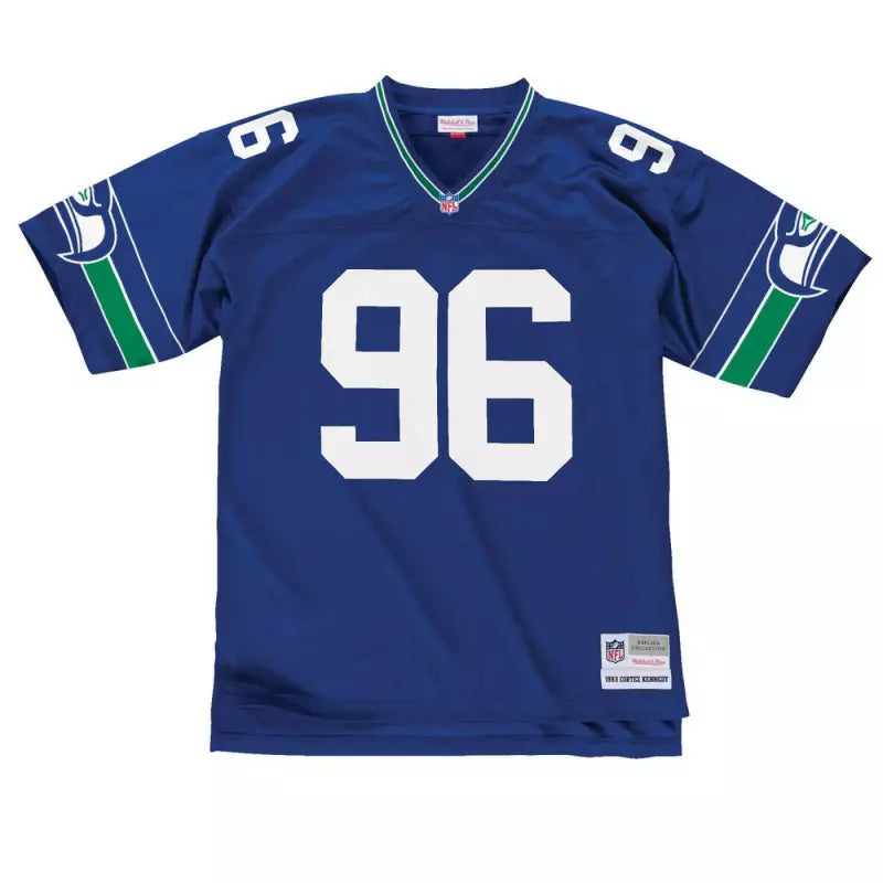 Maillot Vintage Cortez Kennedy Seattle Seahawks 1993 Legacy Retro Bleu