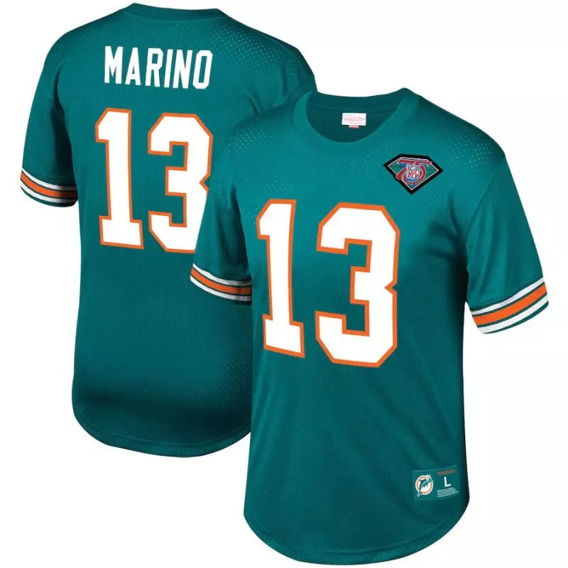 Maillot Vintage Dan Marino Miami Dolphins N&N Mesh Retro Aqua