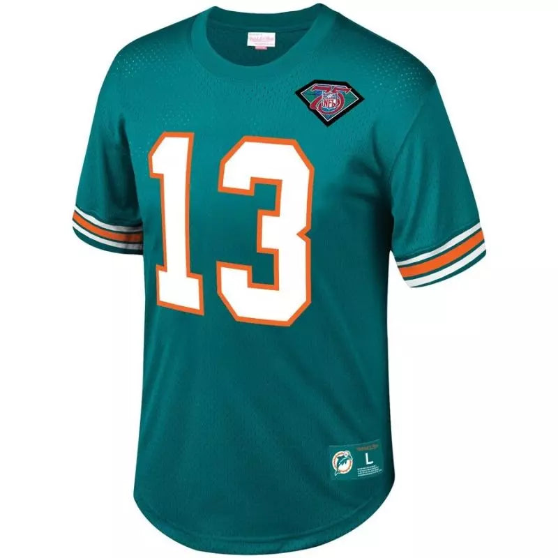 Maillot Vintage Dan Marino Miami Dolphins N&N Mesh Retro Aqua