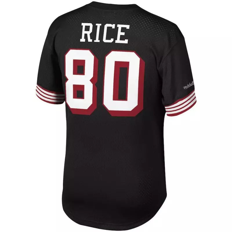 Maillot Vintage Jerry Rice San Francisco 49ers Mitchell & Ness N&N Mesh Noir