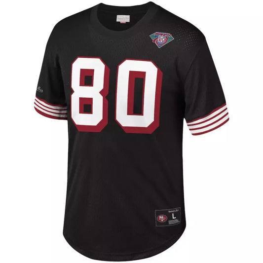 Maillot Vintage Jerry Rice San Francisco 49ers Mitchell & Ness N&N Mesh Noir