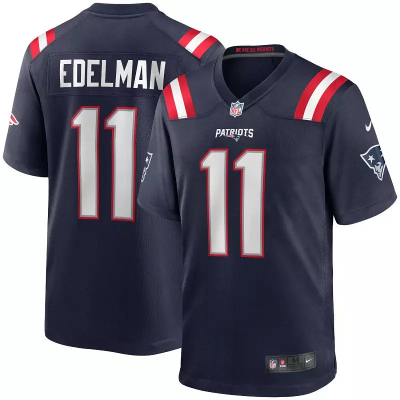 Maillot Julian Edelman New England Patriots Game Team bleu marine