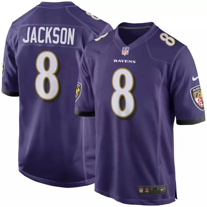 Maillot Enfant Baltimore Ravens Lamar Jackson Game Team Violet