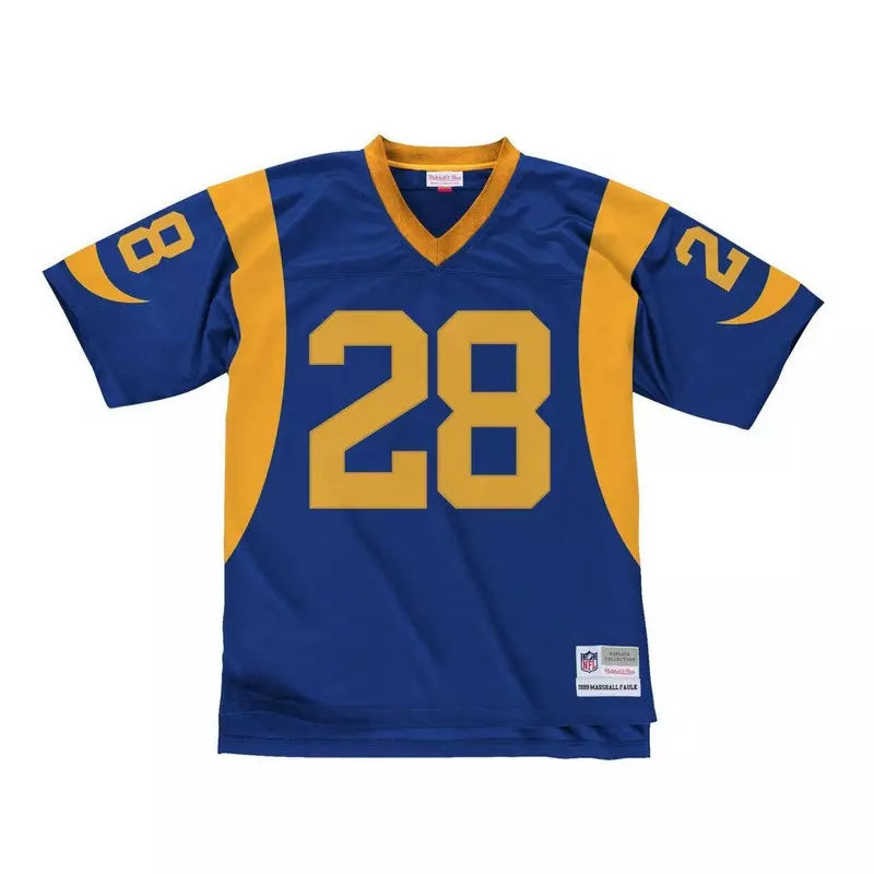 Maillot Vintage Marshall Faulk St. Louis Rams 1999 Legacy Retro Bleu