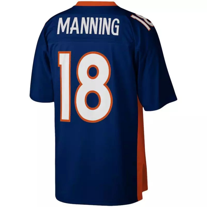 Maillot Vintage Peyton Manning Denver Broncos 2015 Retro Bleu marine