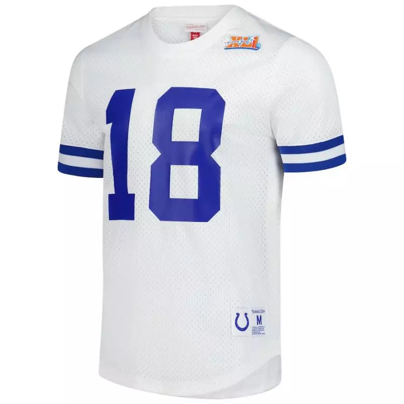 Maillot Vintage Peyton Manning Indianapolis Colt N&N Mesh Retro Blanc