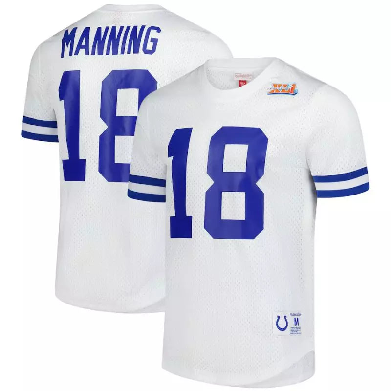 Maillot Vintage Peyton Manning Indianapolis Colt N&N Mesh Retro Blanc