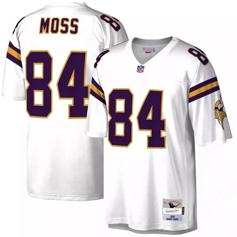 Maillot Vintage Randy Moss Minnesota Vikings 1998 Legacy Retro Blanc