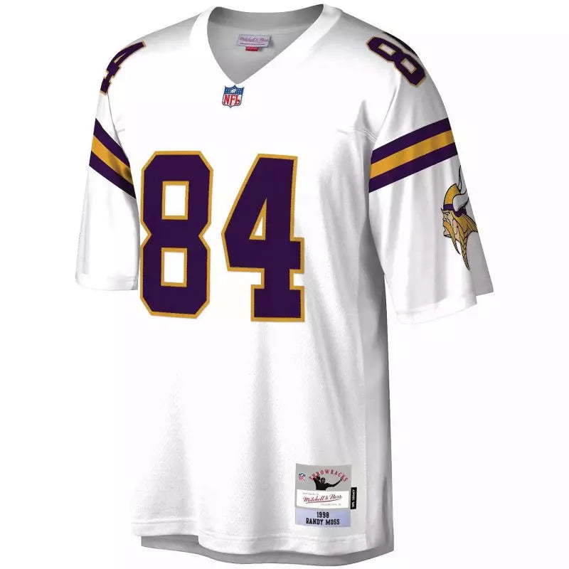 Maillot Vintage Randy Moss Minnesota Vikings 1998 Legacy Retro Blanc