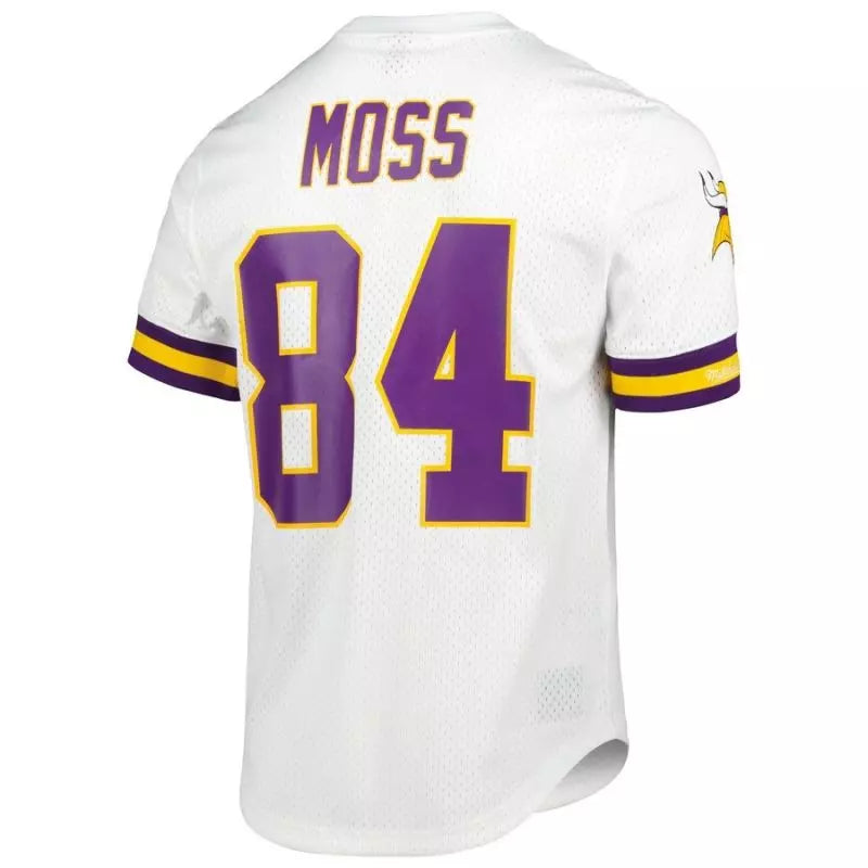 Maillot Vintage Randy Moss Minnesota Vikings Mitchell & Ness N&N Mesh Blanc