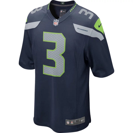 Maillot Russell Wilson Seattle Seahawks Game Team couleur bleu marine