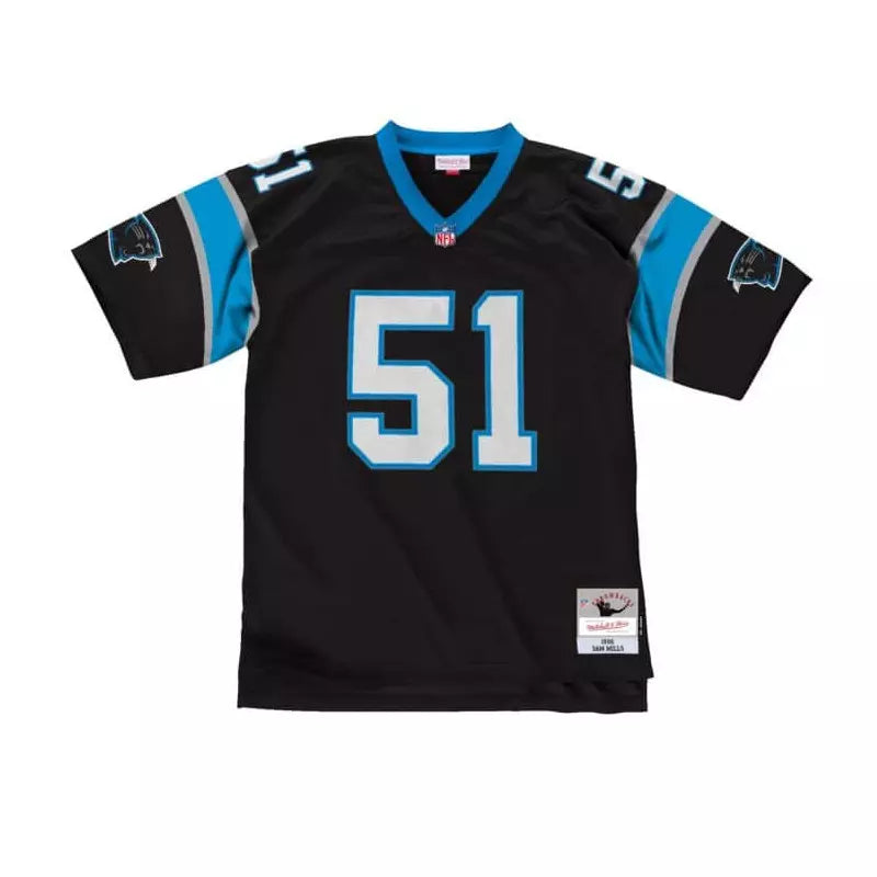 Maillot Vintage Sam Mills Carolina Panthers 1996 Legacy Retro Noir