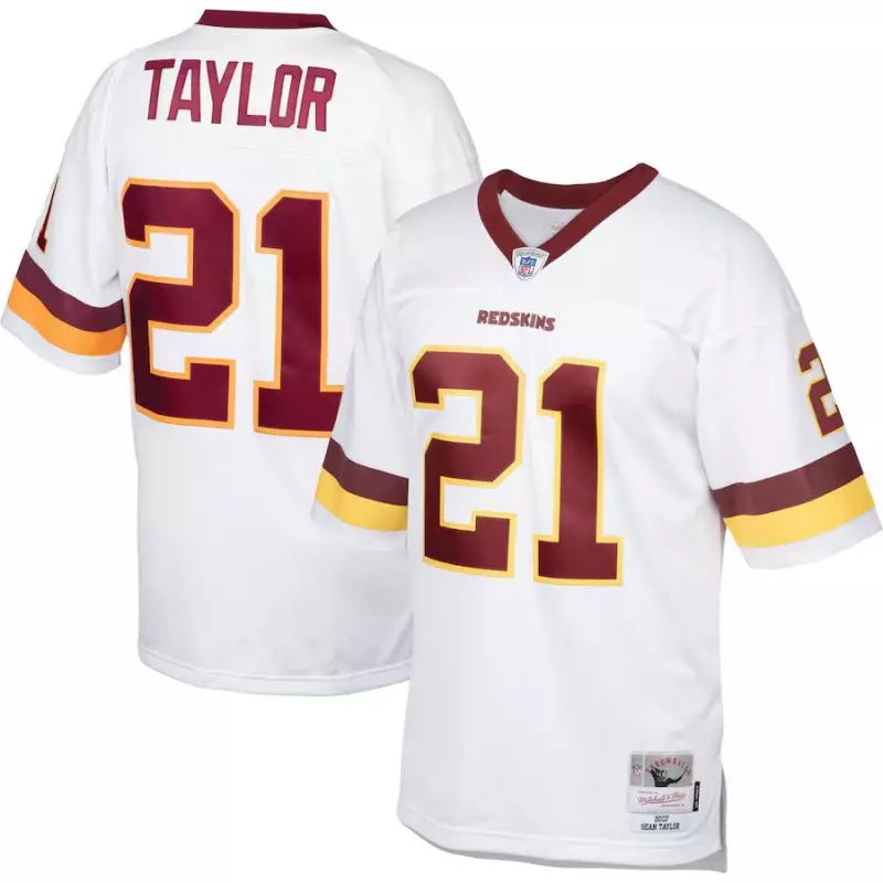 Maillot Vintage Sean Taylor Washington Football Team 2007 Legacy Blanc