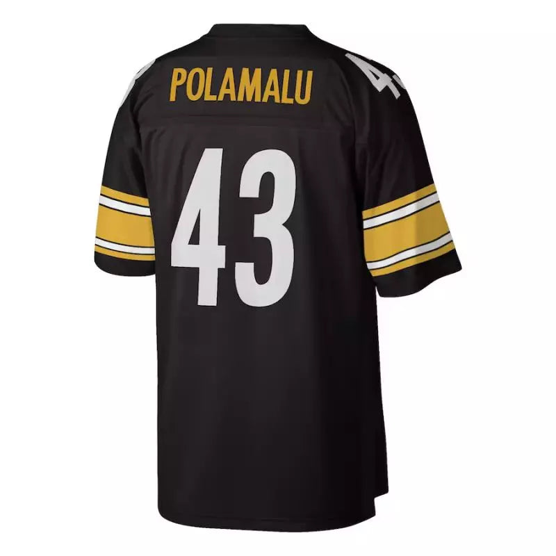 Maillot Vintage Troy Polamalu Pittsburgh Steelers 2005 Legacy Retro Noir